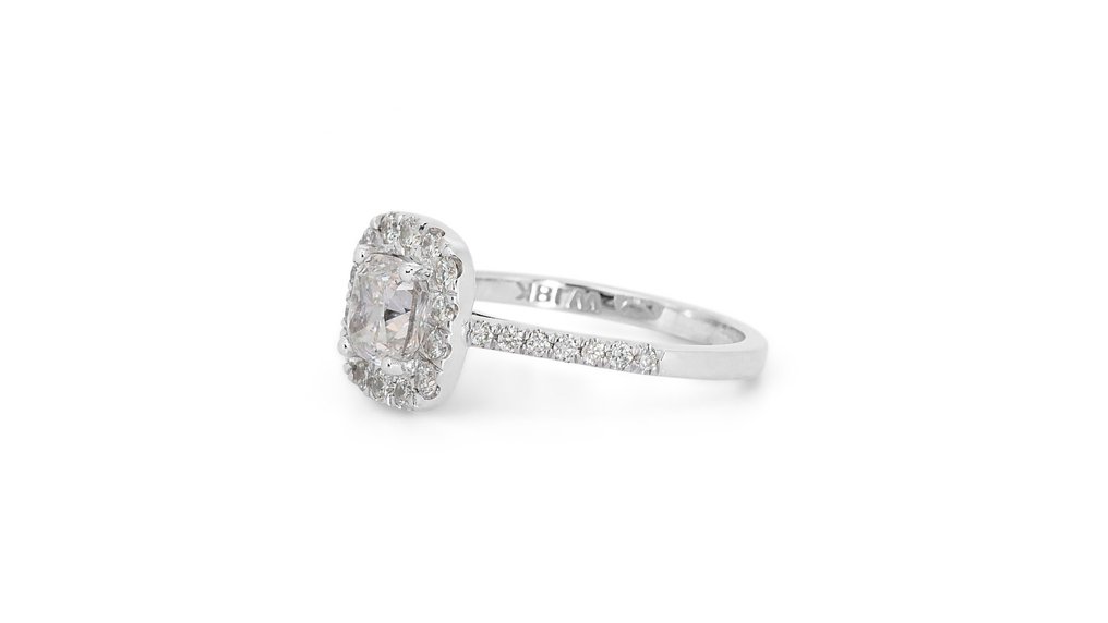 Ring Vittguld Diamant  (Natural) - Diamant  #3.1