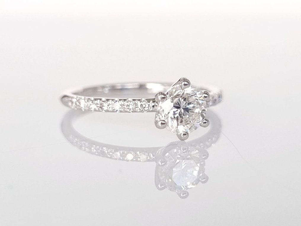 Bague de fiançailles Or blanc Diamant  (Naturelle) - Diamant #2.1