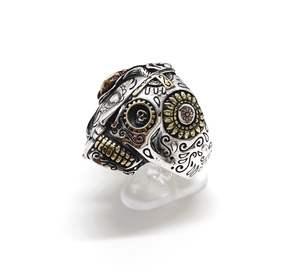 Themed collection - "Memento Mori" - Exclusive Silver 925 Ring - Dia de los Muertos - MEXICO - Ring #2.1