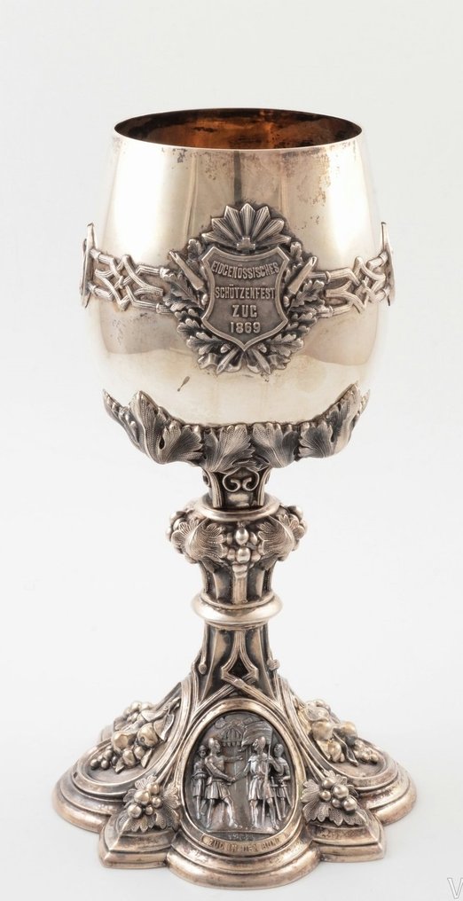 Cup - Eidgenössische Schützenfest in Zug 1869 - .800 silver #2.1