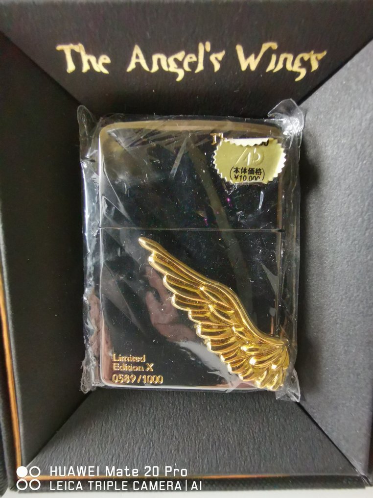 Zippo - Zippo Limite édition The Angel'S Wings Black Made in Japan de 2009 - Taschenfeuerzeug - Lackierter Stahl und 3D #1.1