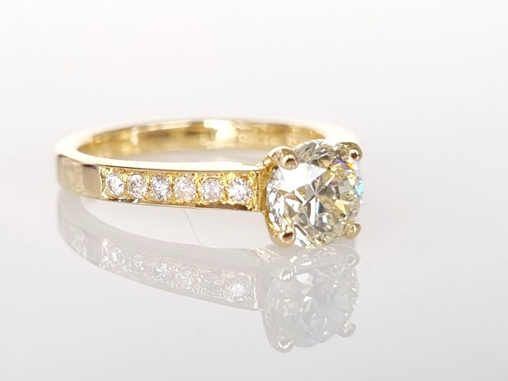 Δαχτυλίδι αρραβώνων Κίτρινο χρυσό Διαμάντι  (Φυσικό) - Διαμάντι #2.1