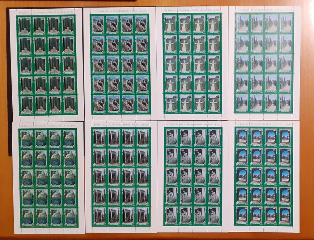 Vatican City - 4 complete series in full sheets of the Vatican city