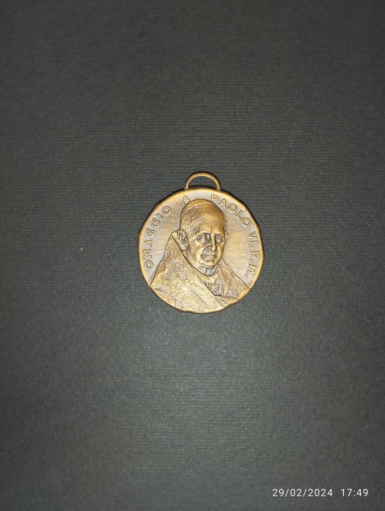 Vatikanen - 5 medaljer + 1 originalplåster - Paul VI - Johannes XXIII - Franciskus - Medalj  #2.1