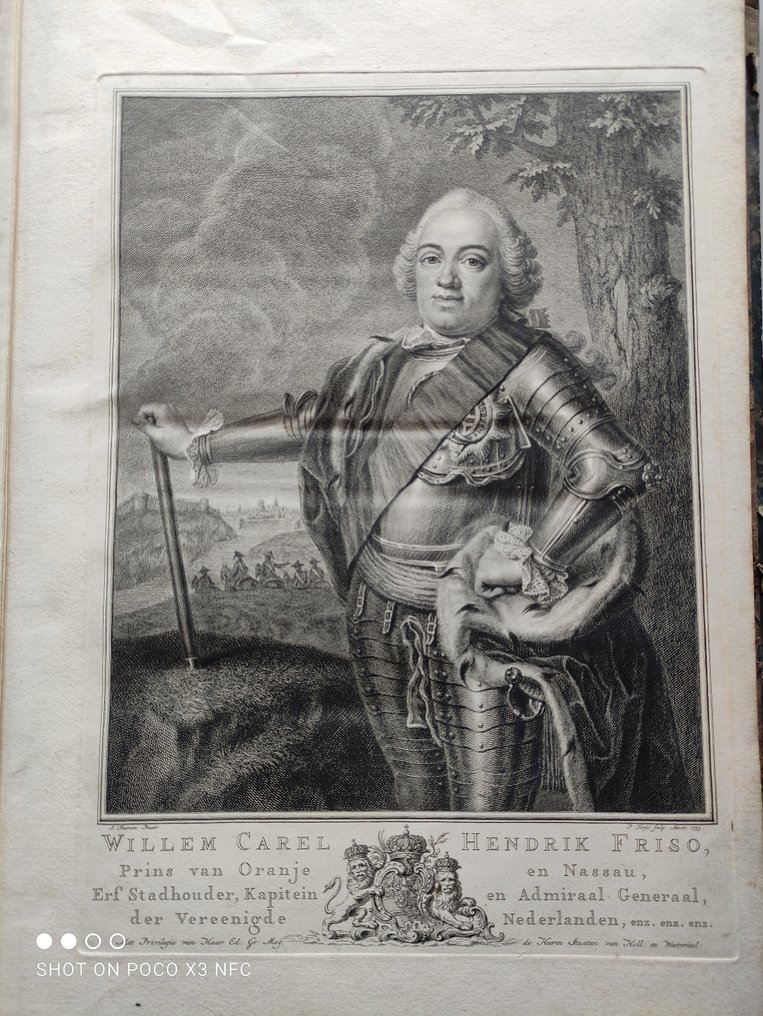 Punt - Lijkstatie punt's funeral ceremonial prins Willem van Oranje - 1752 #1.1