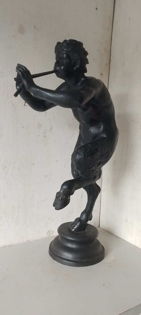 Skulptur, Fauno pifferaio - 65 cm - Brons #1.1