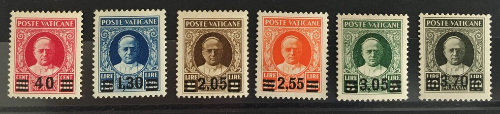 Vatikanstaten  - Città del Vaticano 1934 - Provvisoria serie completa di 6 valori - Sassone 35/40 #2.1