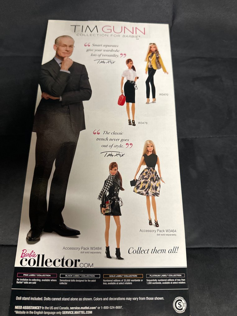 Mattel  - Barbie-Puppe Tim Gunn Collection for Barbie W3478 - Pink Label - 2010–2020 #1.2