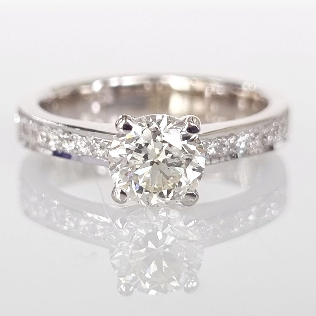 Forlovelsesring Hvidguld Diamant  (Natur) - Diamant #1.1