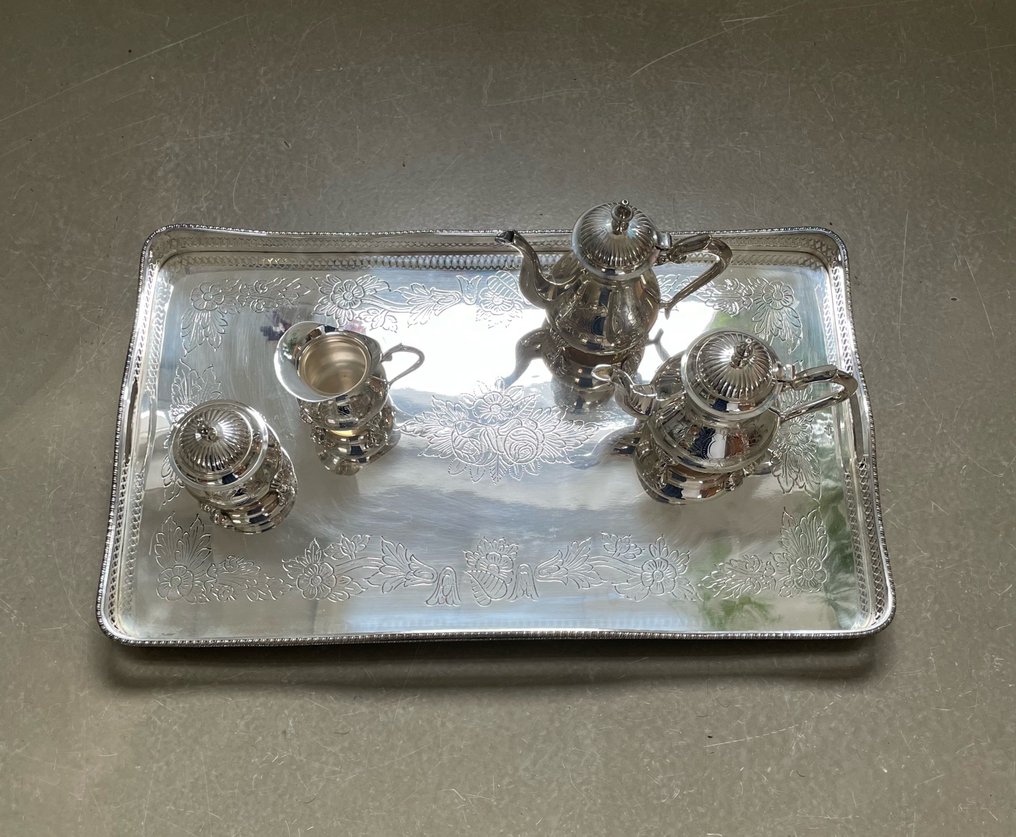 咖啡/茶杯具組 (5) - Electronic Plated Silver - EPNS #3.1
