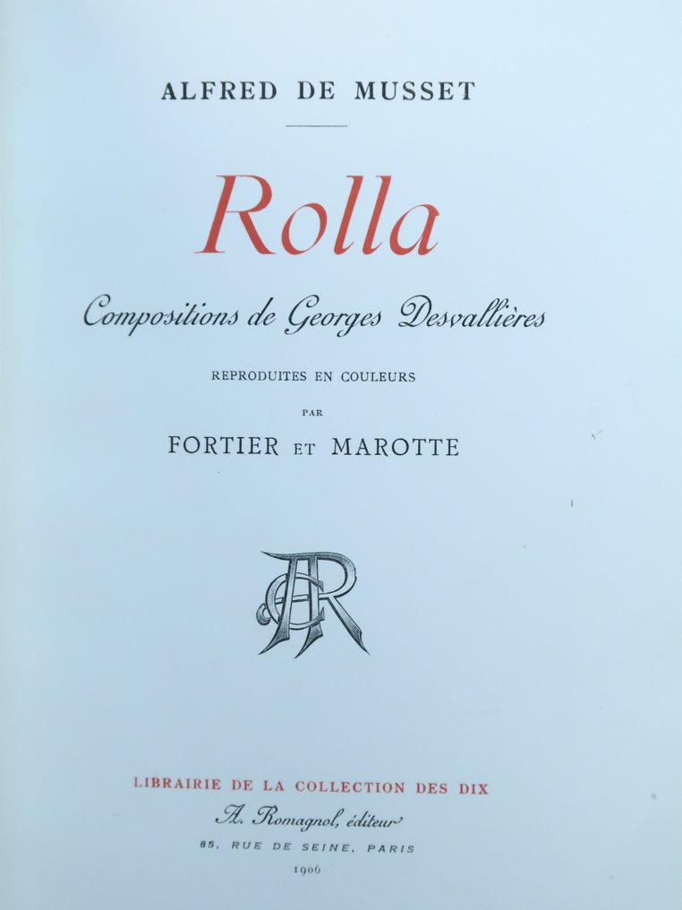 Alfred de Musset / Georges Desvallières - Rolla [reliure mosaïquée signée K. Randeynes] - 1906 #2.1