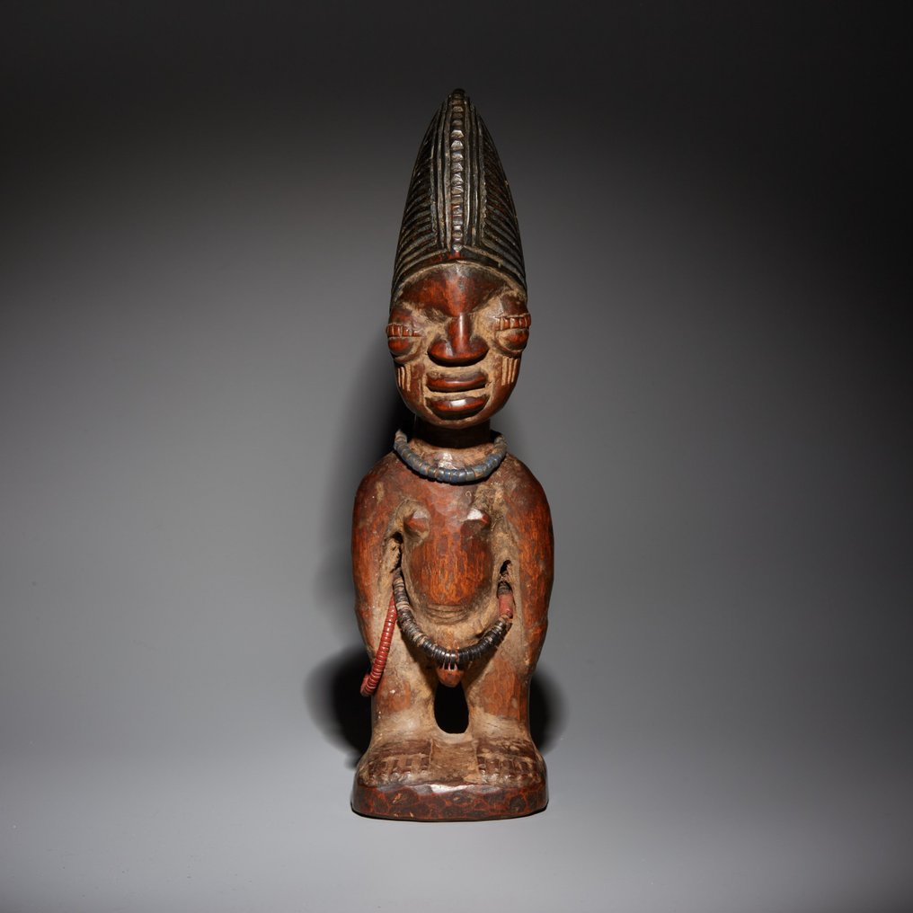 Figura Ibeji. 28 cm H. EX Colección George Maharis. - Yoruba #1.2