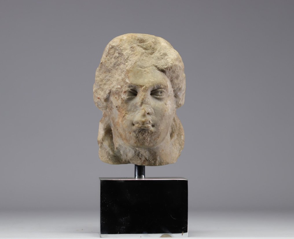Romain antique Buste en marbre d'une jeune femme. Bust - 22 cm #2.1