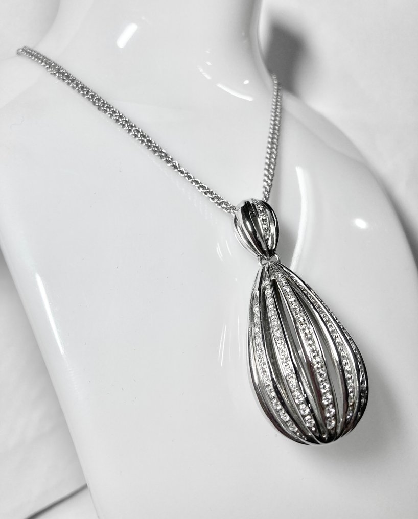 Damiani - Collar necklace - 1.26ct Luxury White gold Diamond #1.1