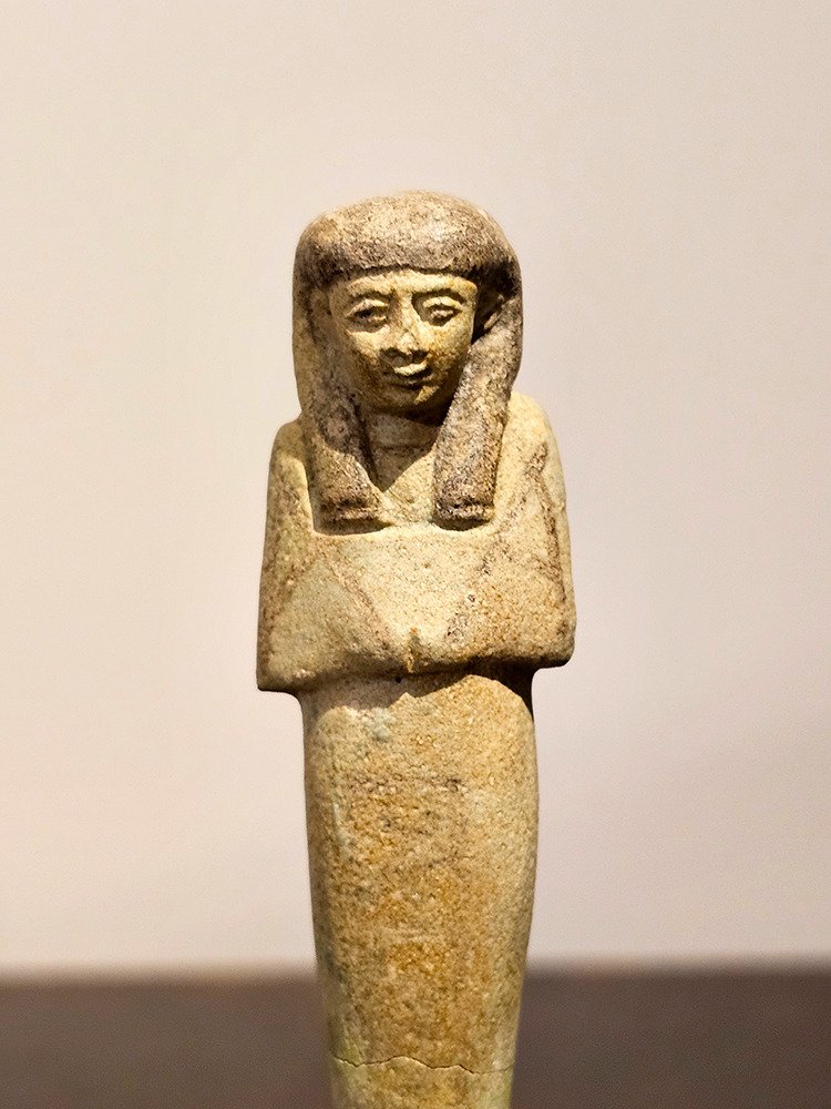 Ókori Egyiptom, késői kor Türkiz fajansz Anepigrafikus Ushabti - 10.5 cm #1.2