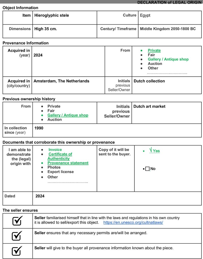 Ancient Egypt, Middle Kingdom Limestone Hieroglyphic stele. Stele for Khnum-Hotep. Controller of the Pharaoh's sacrificial tables - 40 cm #4.3