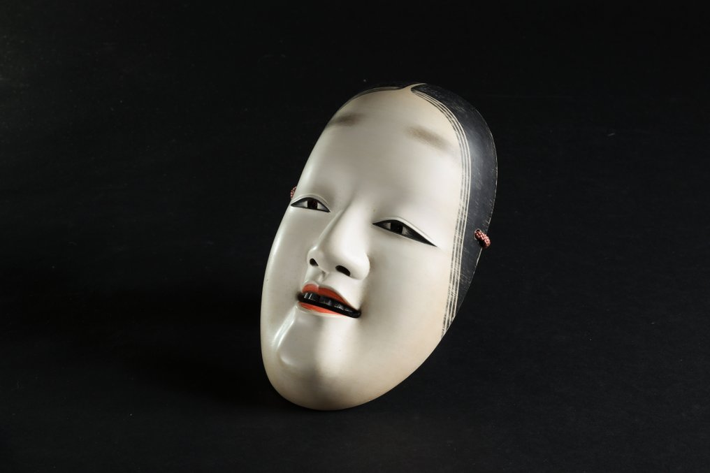日本能乐面具 - 艺术家签名小表小面 - 木 #2.2