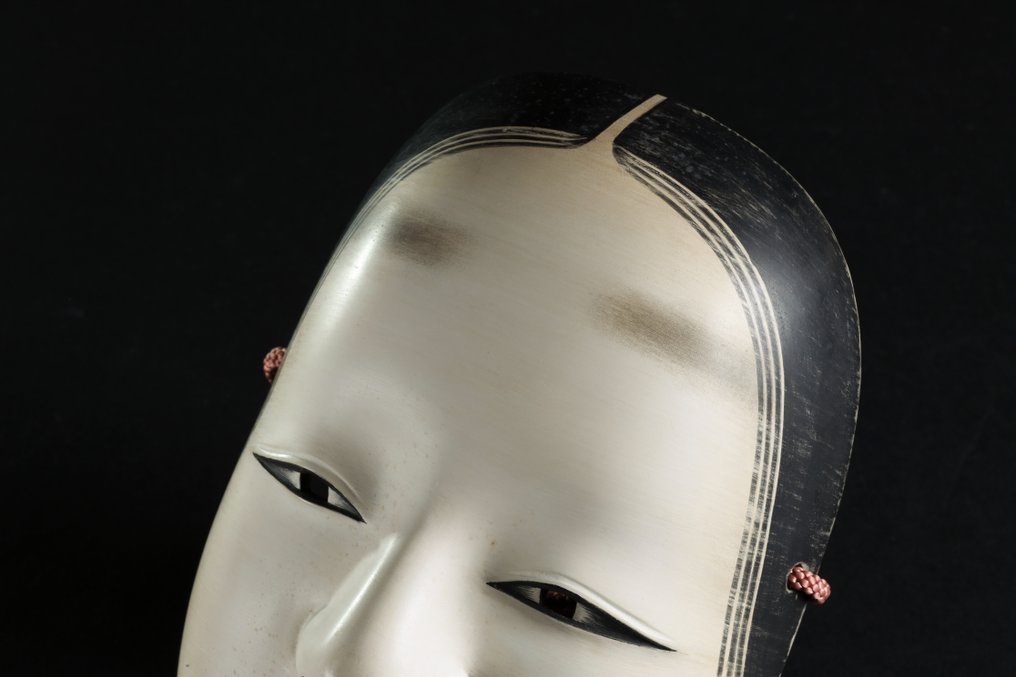 日本能乐面具 - 艺术家签名小表小面 - 木 #3.1