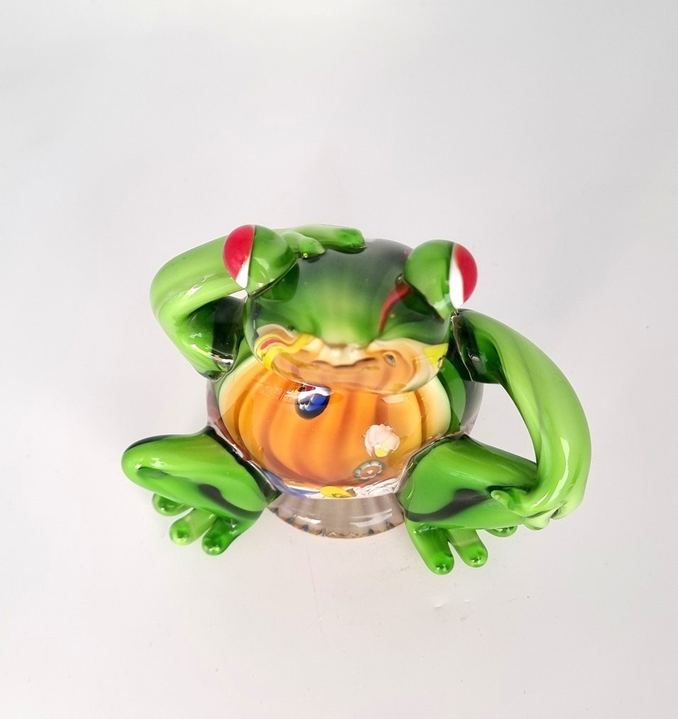 Αγαλματίδιο - Funny frog - Γυαλί #4.3