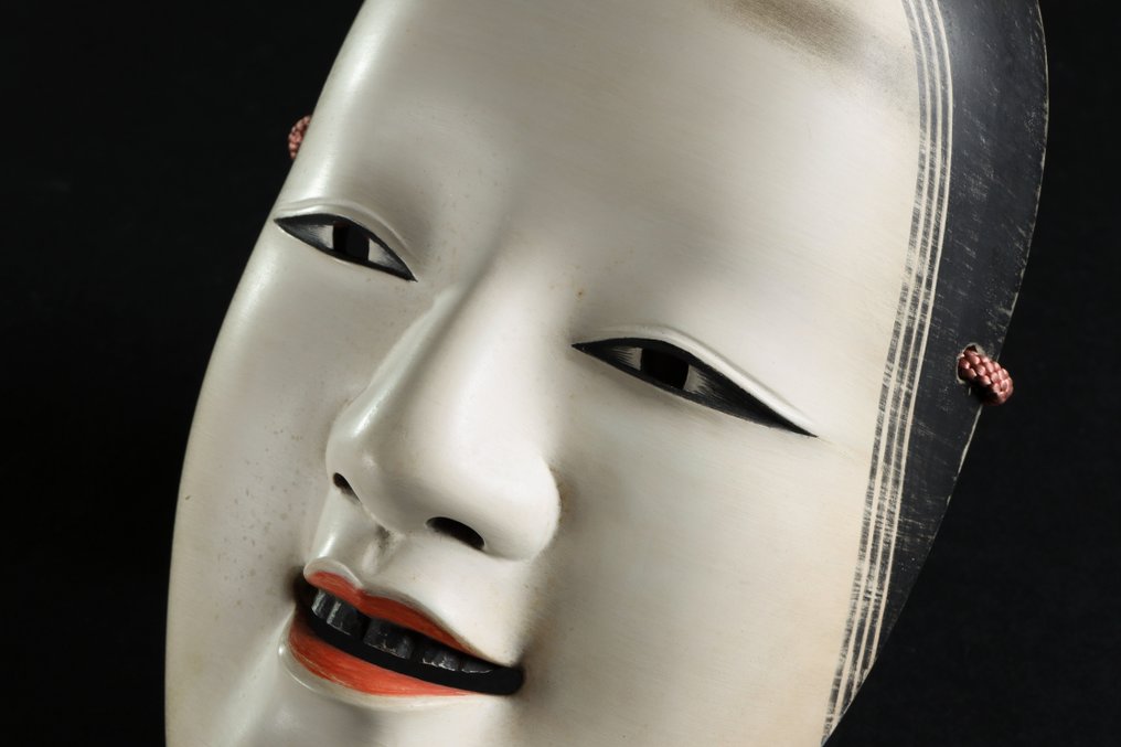 日本能乐面具 - 艺术家签名小表小面 - 木 #3.2