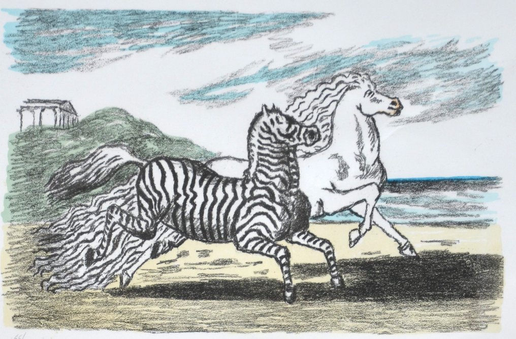 Giorgio De Chirico (1888-1978) - Cavallo e Zebra #1.1