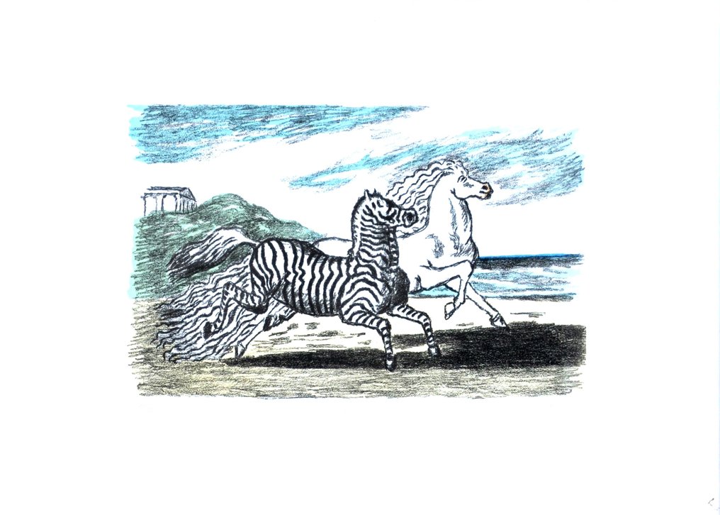 Giorgio De Chirico (1888-1978) - Cavallo e Zebra #2.1