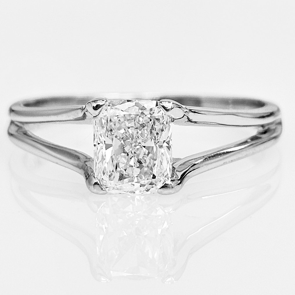 Förlovningsring - 18 kt Vittguld -  1.05ct. tw. Diamant  (Natural) #1.2