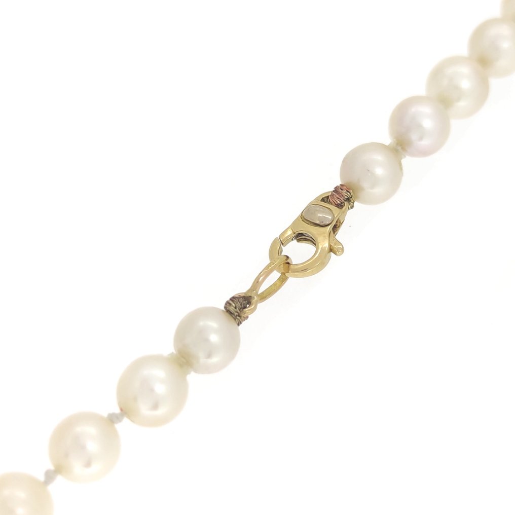 Halsband Gult guld Pärla  #1.2