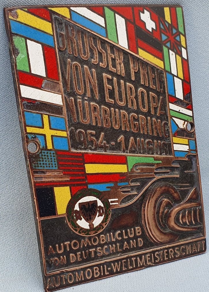 徽章 - Geëmailleerde Grille Badge - Formule 1 - Grand Prix Europa - 1954 Nürburgring - 德國 - 20世紀中期（二戰期） #1.2