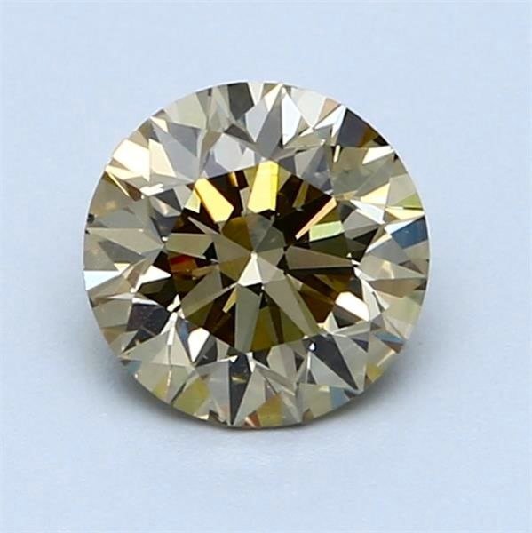 1 pcs Diamant  (Naturfarget)  - 1.20 ct - Rund - Fancy Gulaktig Grønn - VS2 - Det internasjonale gemologiske institutt (IGI) #1.1