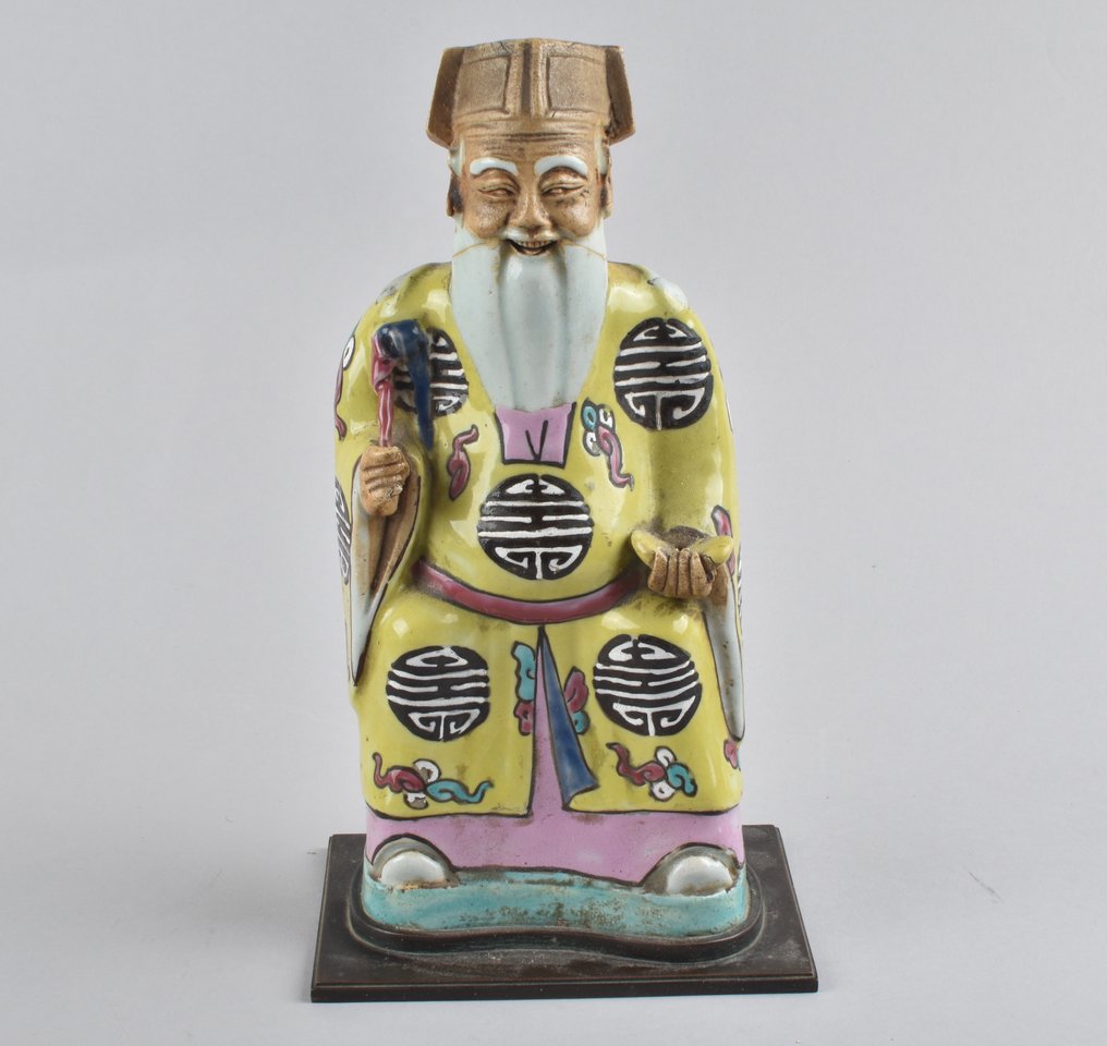Figur - Porcelæn - A LARGE FIGURE OF SHOULAO - Kina - Jiaqing (1796-1820) #1.1