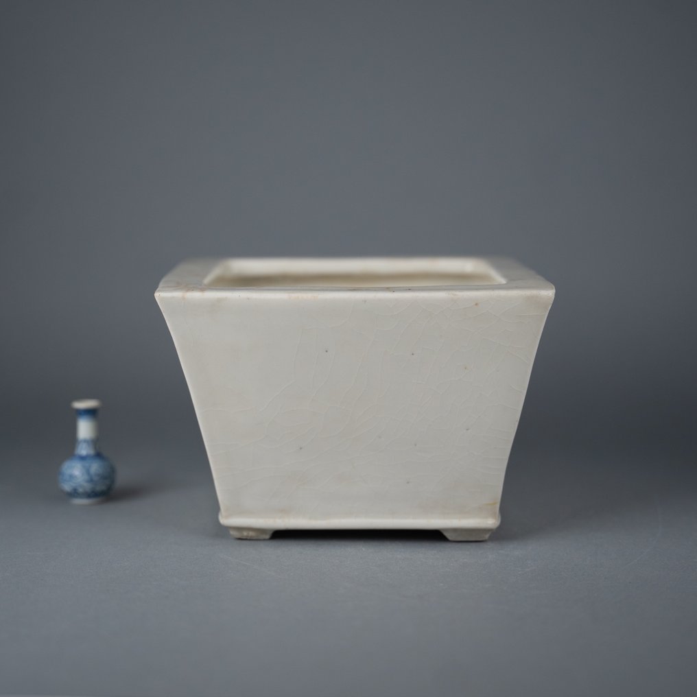Jardinière - 大型單色裂紋乳白花盆-福建窯爐 - 瓷器 #1.1