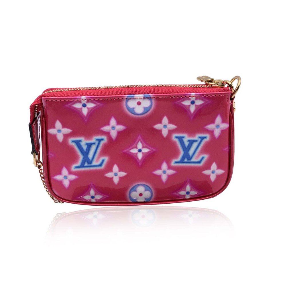 Louis Vuitton - Pink Neon Monogram Vernis Mini Accessories Bag - Clutch #2.1