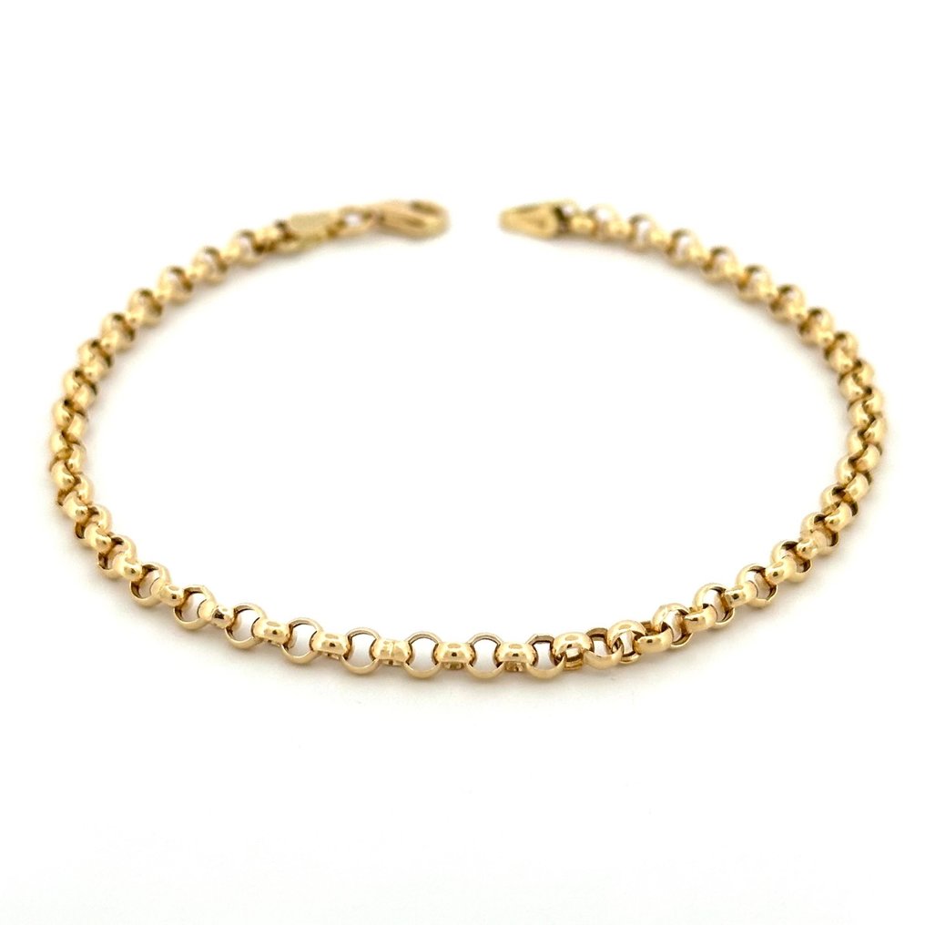 Bracciale a catena - 2.6 gr - 19.5 cm - 18 Kt - Chain bracelet - 18 kt. Yellow gold #1.2