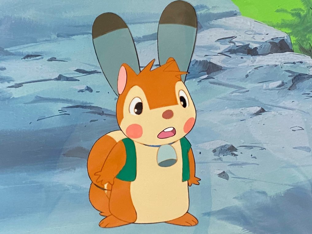 Bannertail: The Story of Gray Squirrel (TV series) 1978 - 1 原始動畫 cel 與大師繪製的背景 #1.1