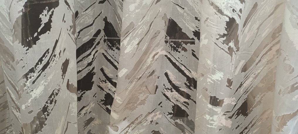 Bellissimo pezzo tessuto organza astratto colore sfumato 360x280 cm - Abstrakti - Tekstiili  - 360 cm - 280 cm #3.1