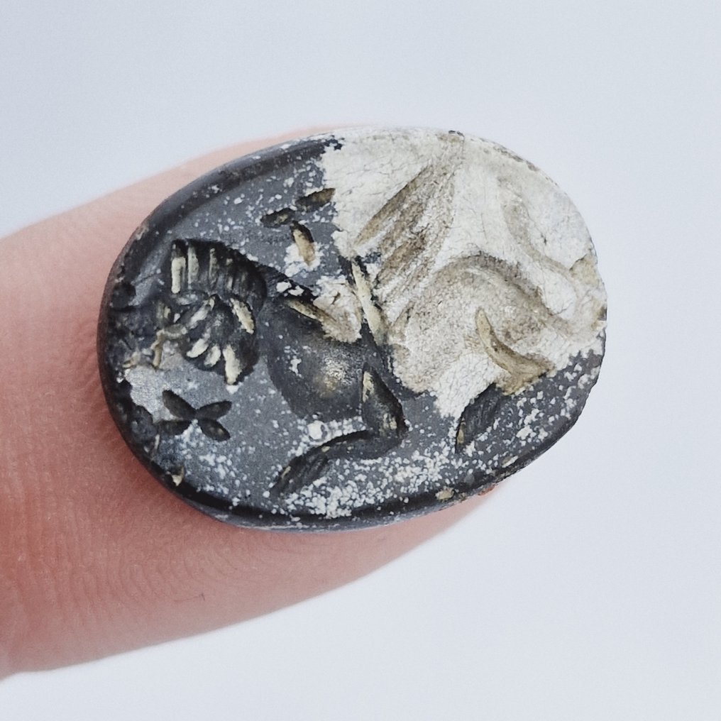 Mesopotamien Onyx Sphinx-Perlen-Talisman-Cabochon - 14.6 mm #1.1