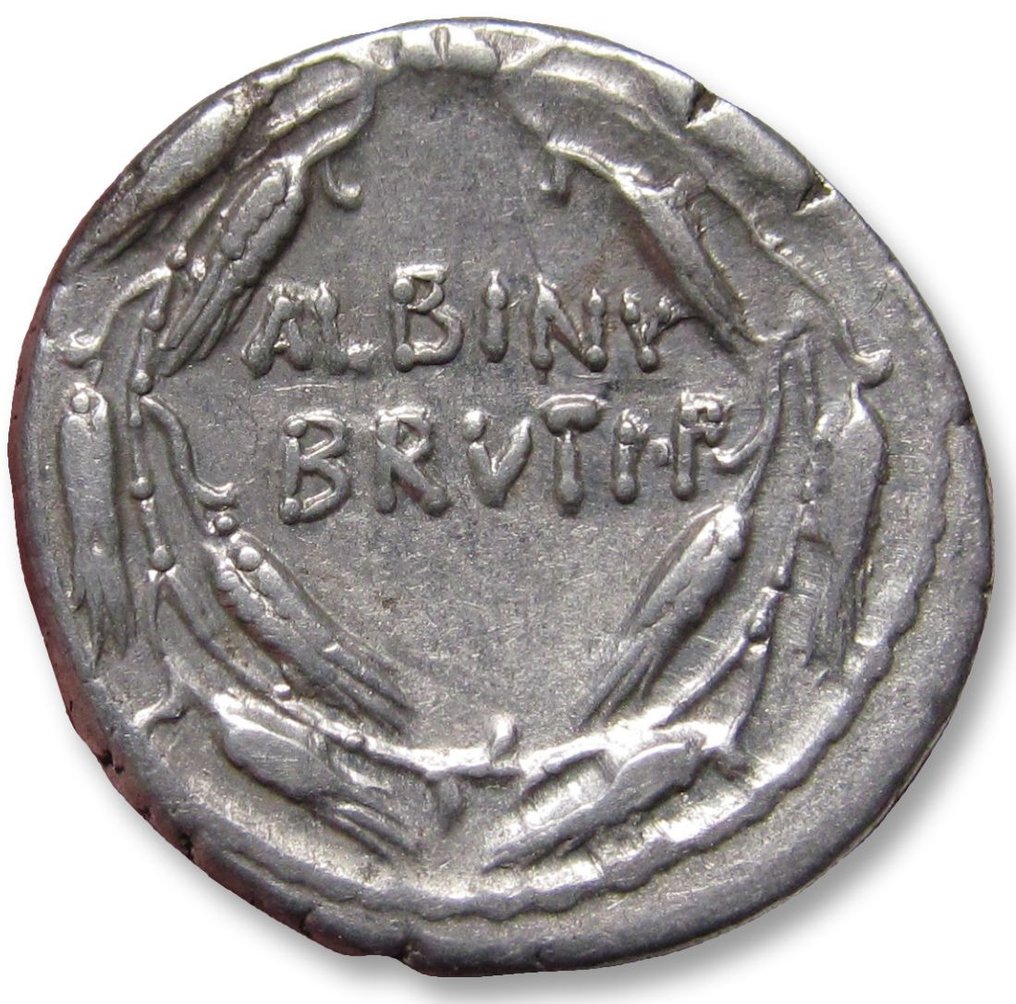罗马共和国. Postumius Albinus Bruti f.. Denarius Rome mint 48 B.C. #1.2