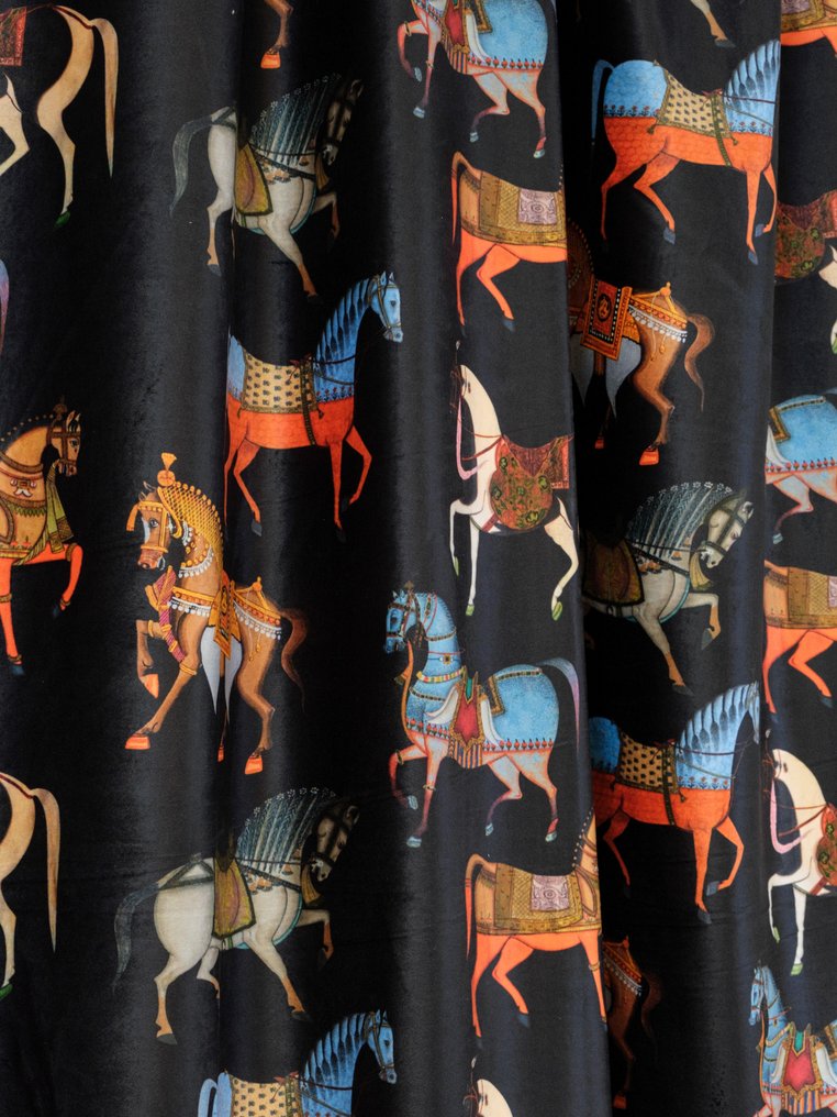 马术旋转木马 PATACHITRA - 限量版精致天鹅绒 - 300 x 300 厘米 - 产地 - 纺织品 #3.1