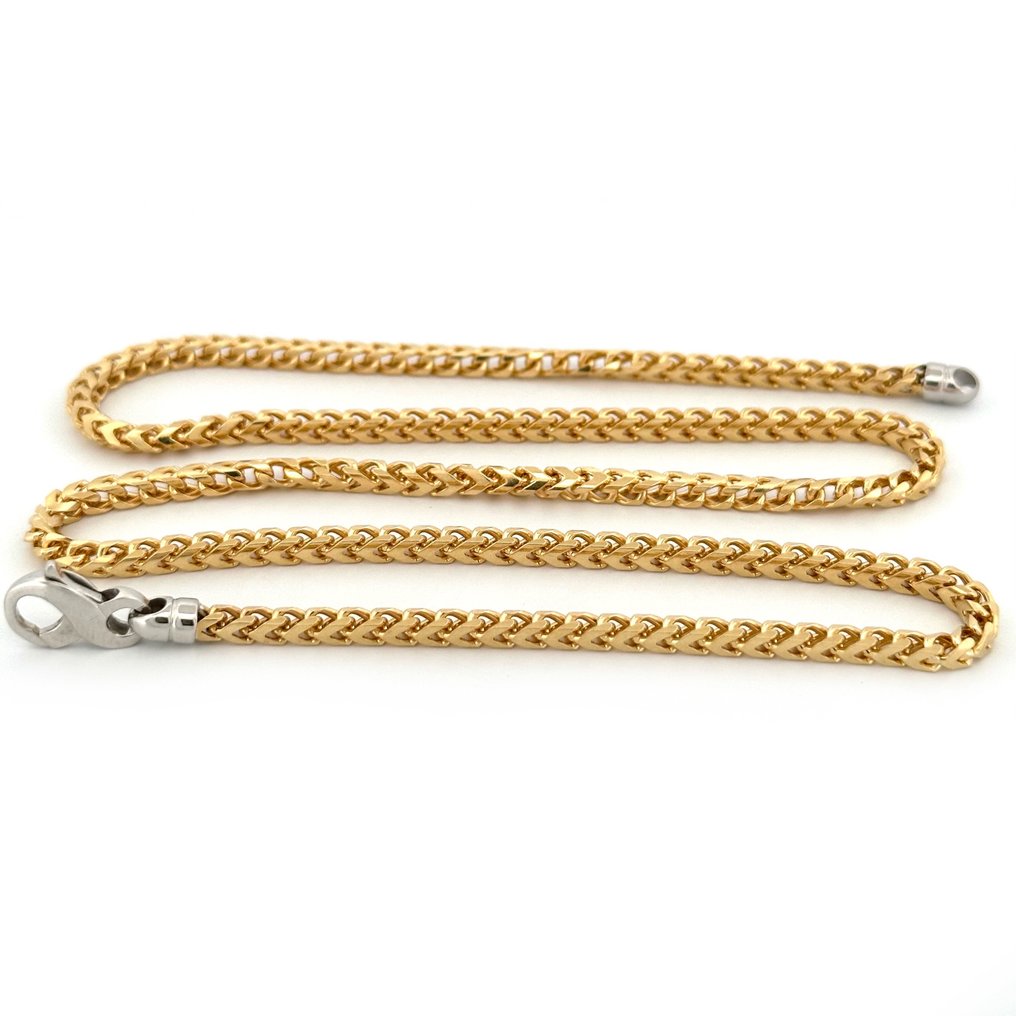 Vieri - 项链 - Solid-Link Chain - 21.5 g - 18K包金 白金, 黄金 #1.0