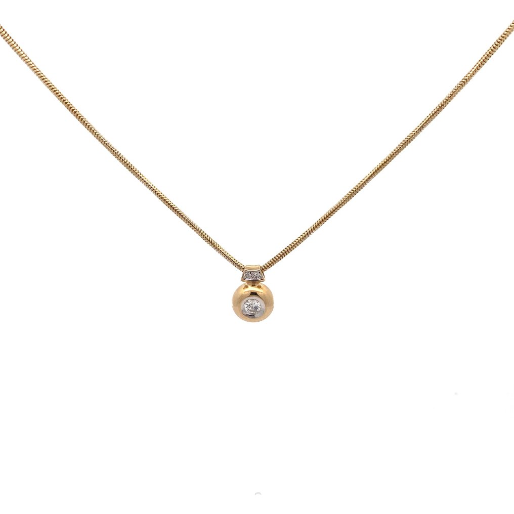 Necklace Yellow gold Diamond  (Natural) #1.1