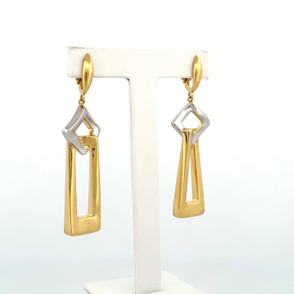 Orecchini “ Aqua” - 11.10 gr - 18 Kt - Earrings - 18 kt. White gold, Yellow gold #2.1