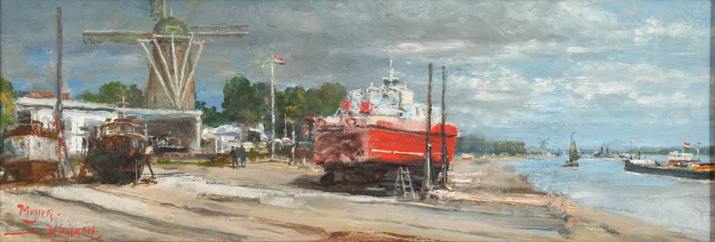 Rolf Dieter Meyer-Wiegand (1929-2006) - Ship in a dry dock #1.1