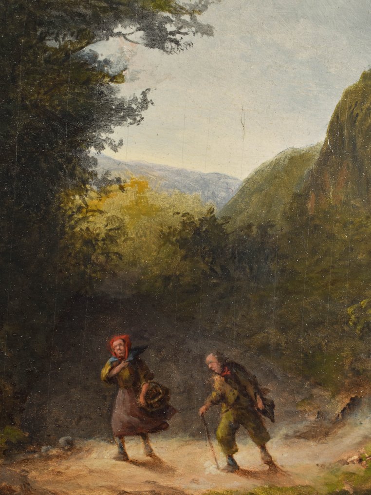 Rudolphus Lauwerier (1797-1883) - Man and lady travelling through the forrest #2.2