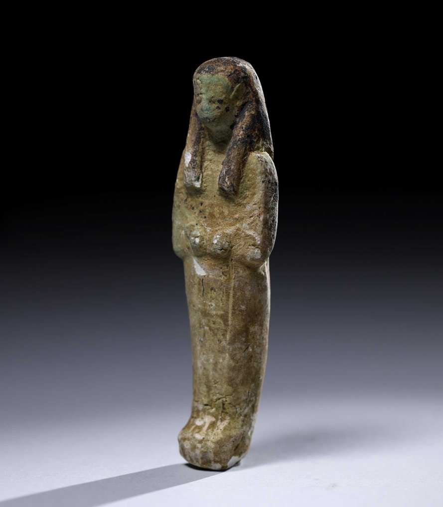Antiguo Egipto Fayenza Shabti - 11 cm #1.2