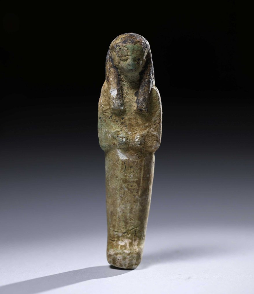Oldtidens Egypt Fajanse Shabti - 11 cm #1.1