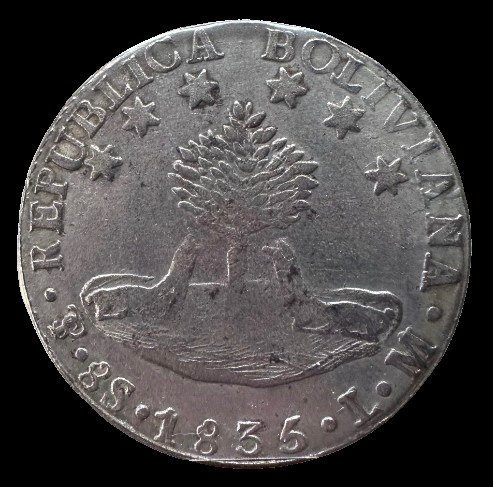 Βολιβία. 8 Sueldos 1835 #1.1