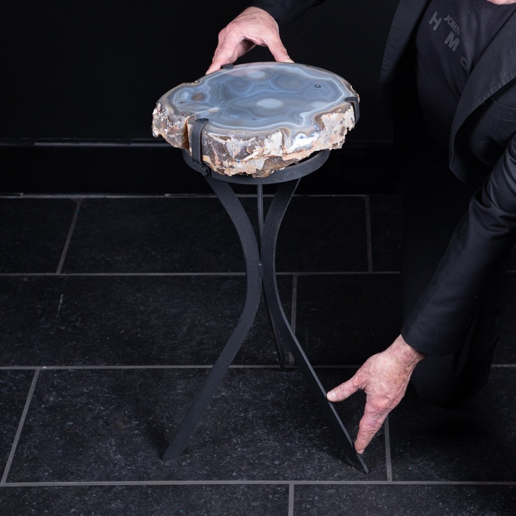 Centre table - 優雅獨特的咖啡桌 - 頂級玉髓切片 - 9.8 公斤 #1.0