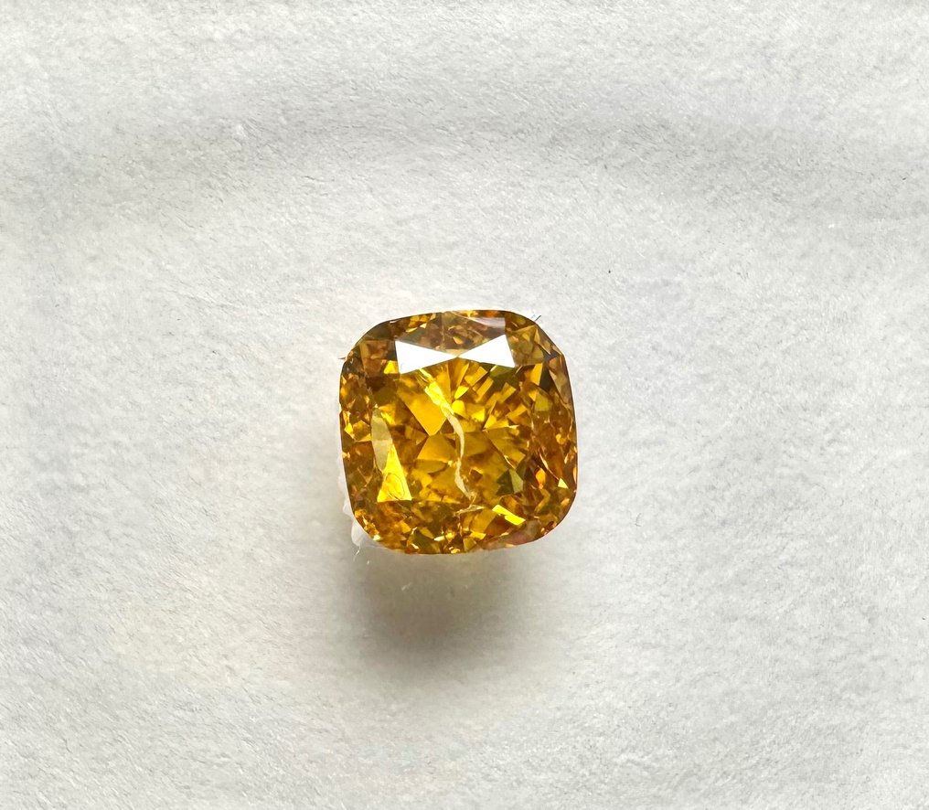 1 pcs Diamante  (Naturale)  - 0.51 ct - Cuscino - I1 - International Gemological Institute (IGI) #1.1