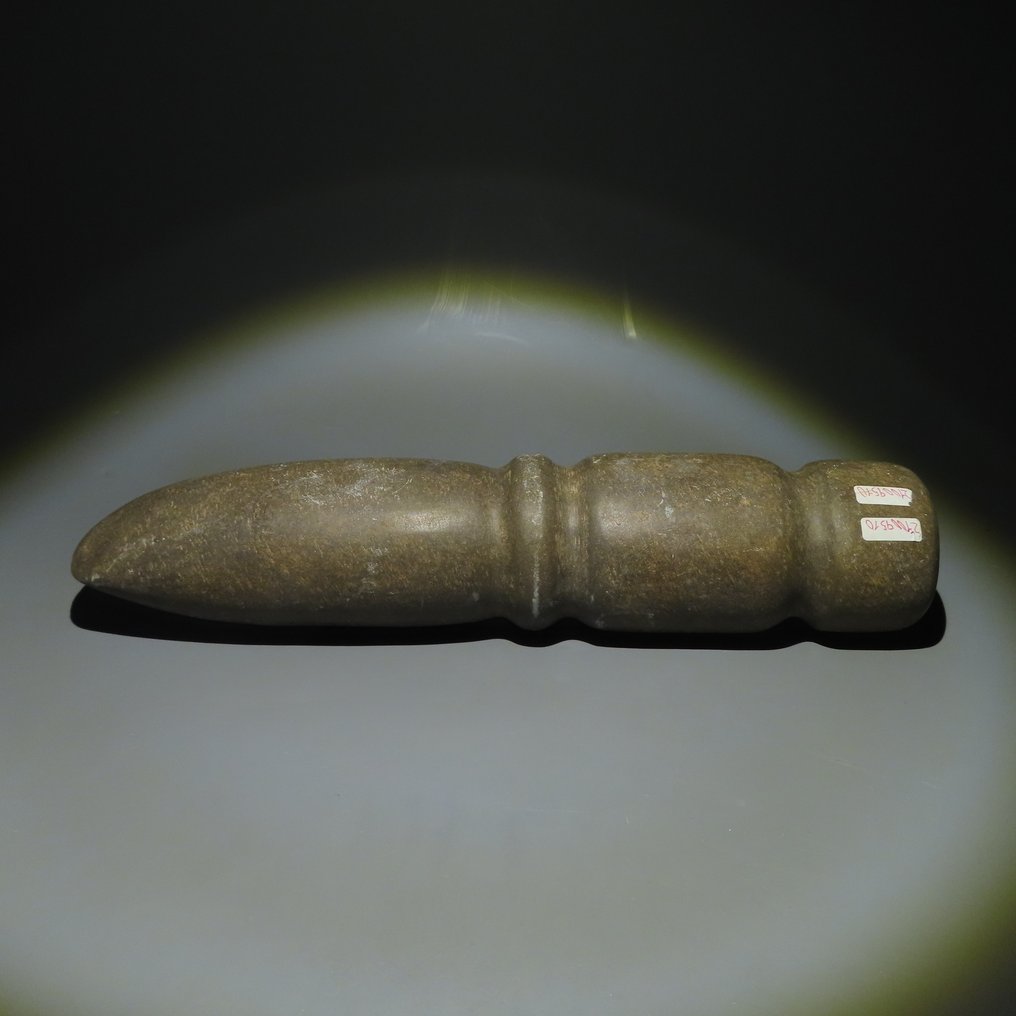 新石器时代 石头 工具。公元前 3000-1500 年。长 30.3 厘米。具有西班牙进口许可证。 #2.1